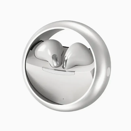 Silver Wireless Bluetooth Earphones